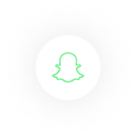 snapchat logo white and green
