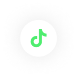 TikTok logo white and green